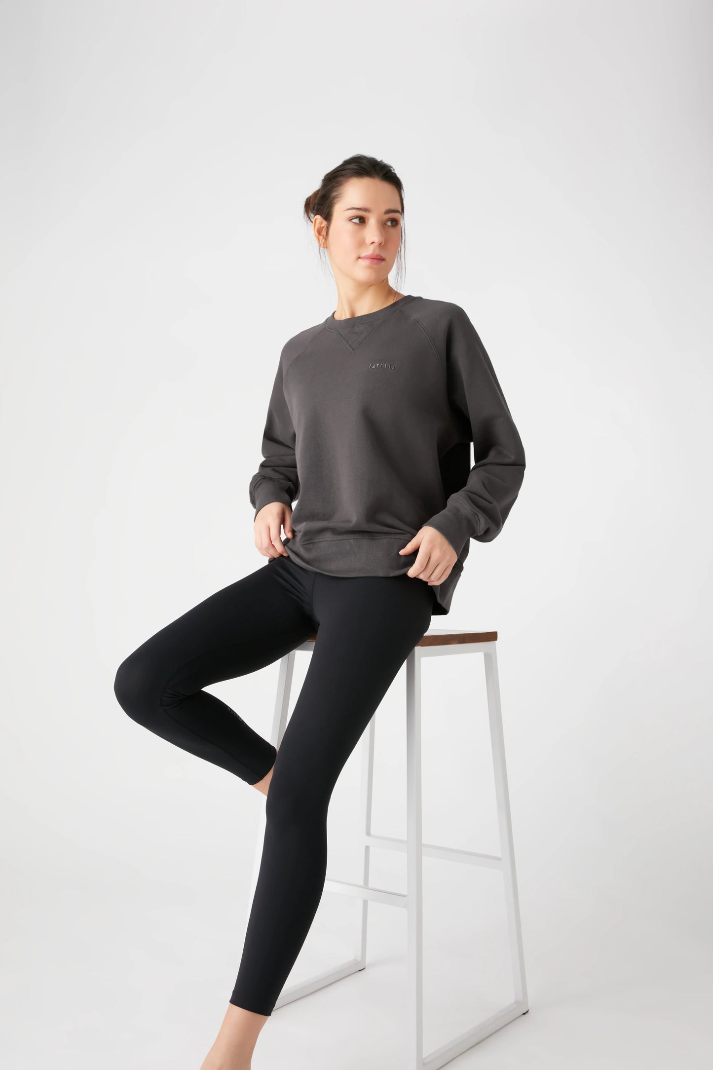 Mera Raglan Sweatshirt  - Charcoal