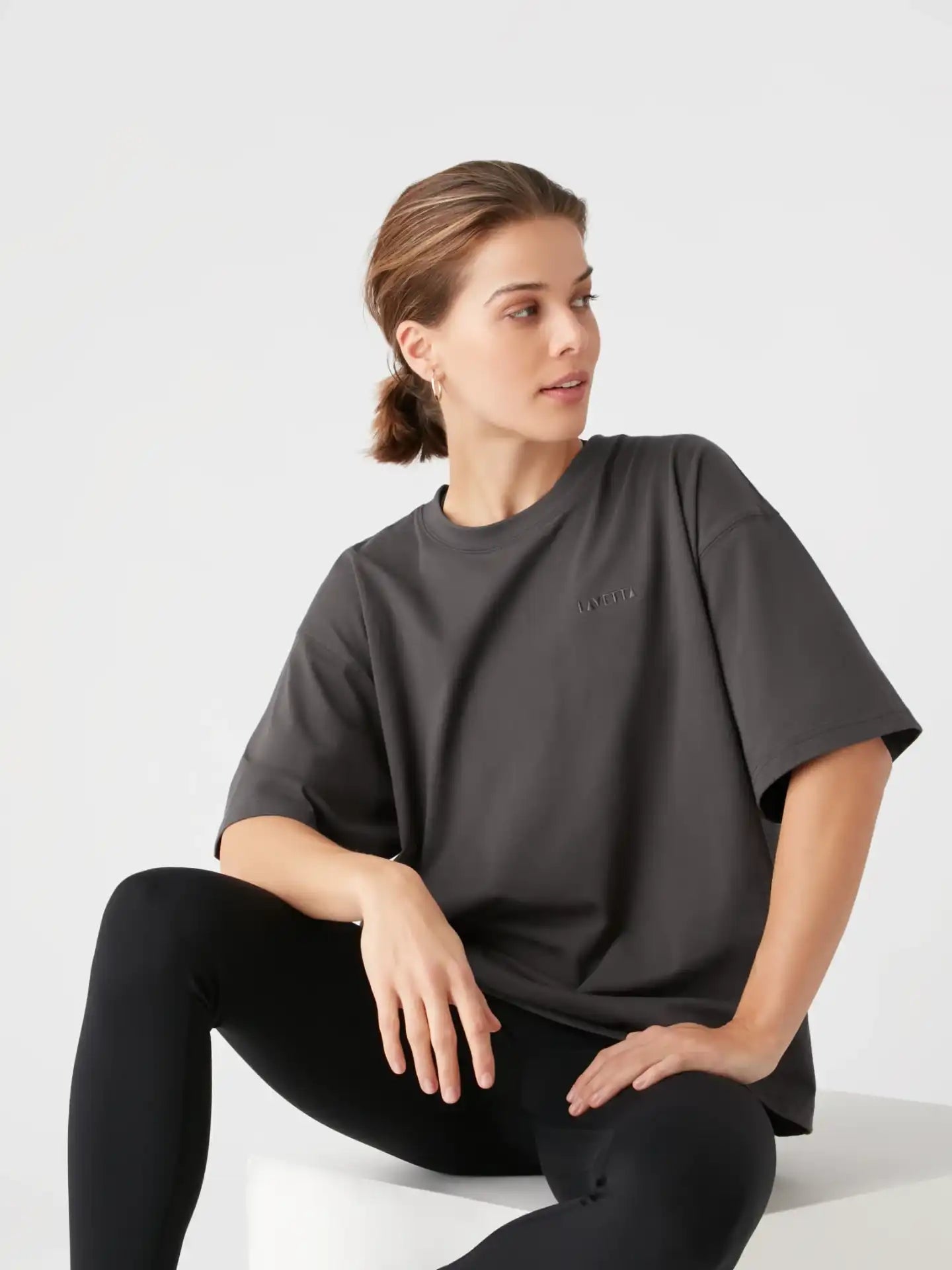 Mera Oversized Tee - Charcoal