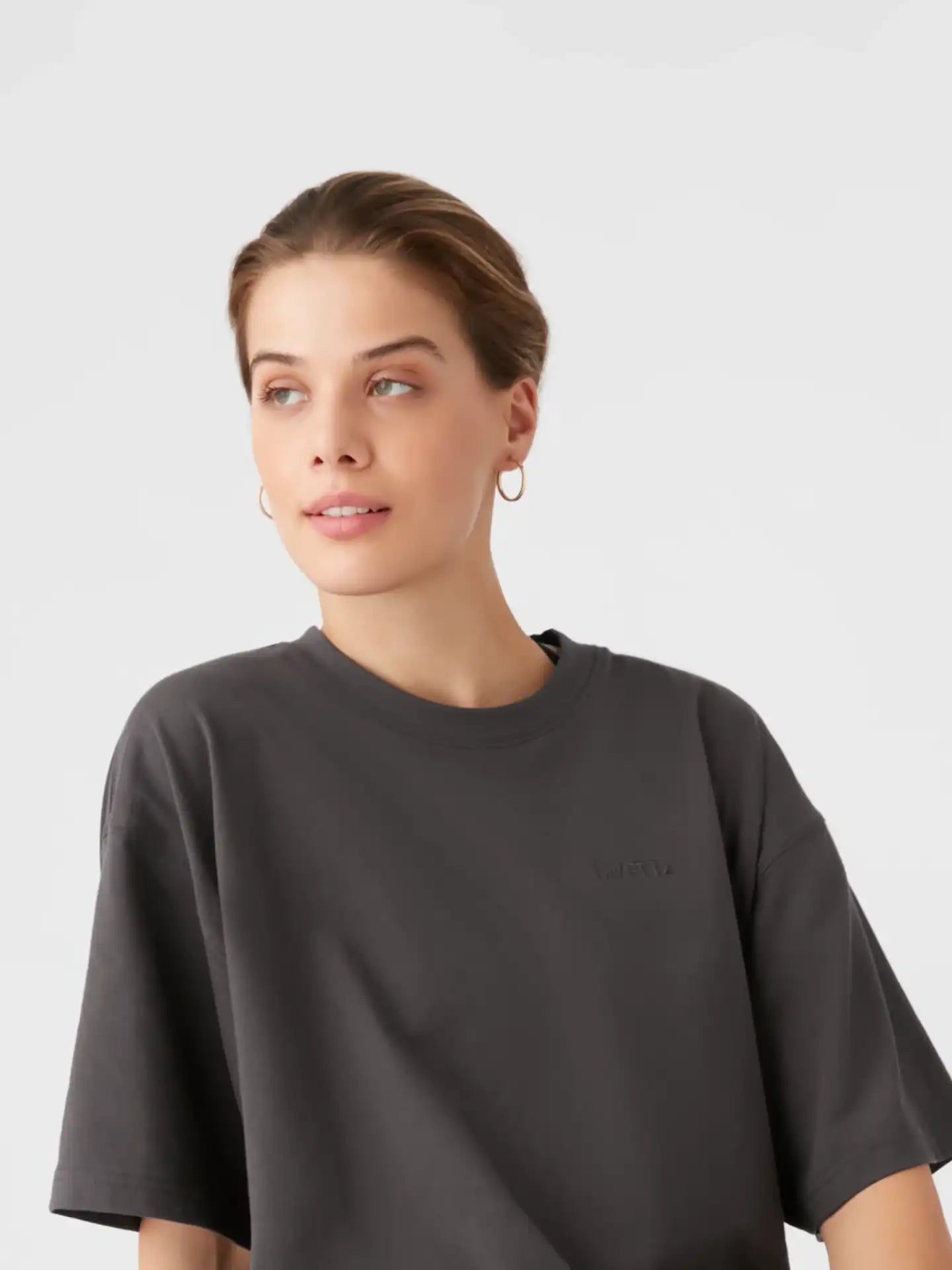 Mera Oversized Tee - Charcoal